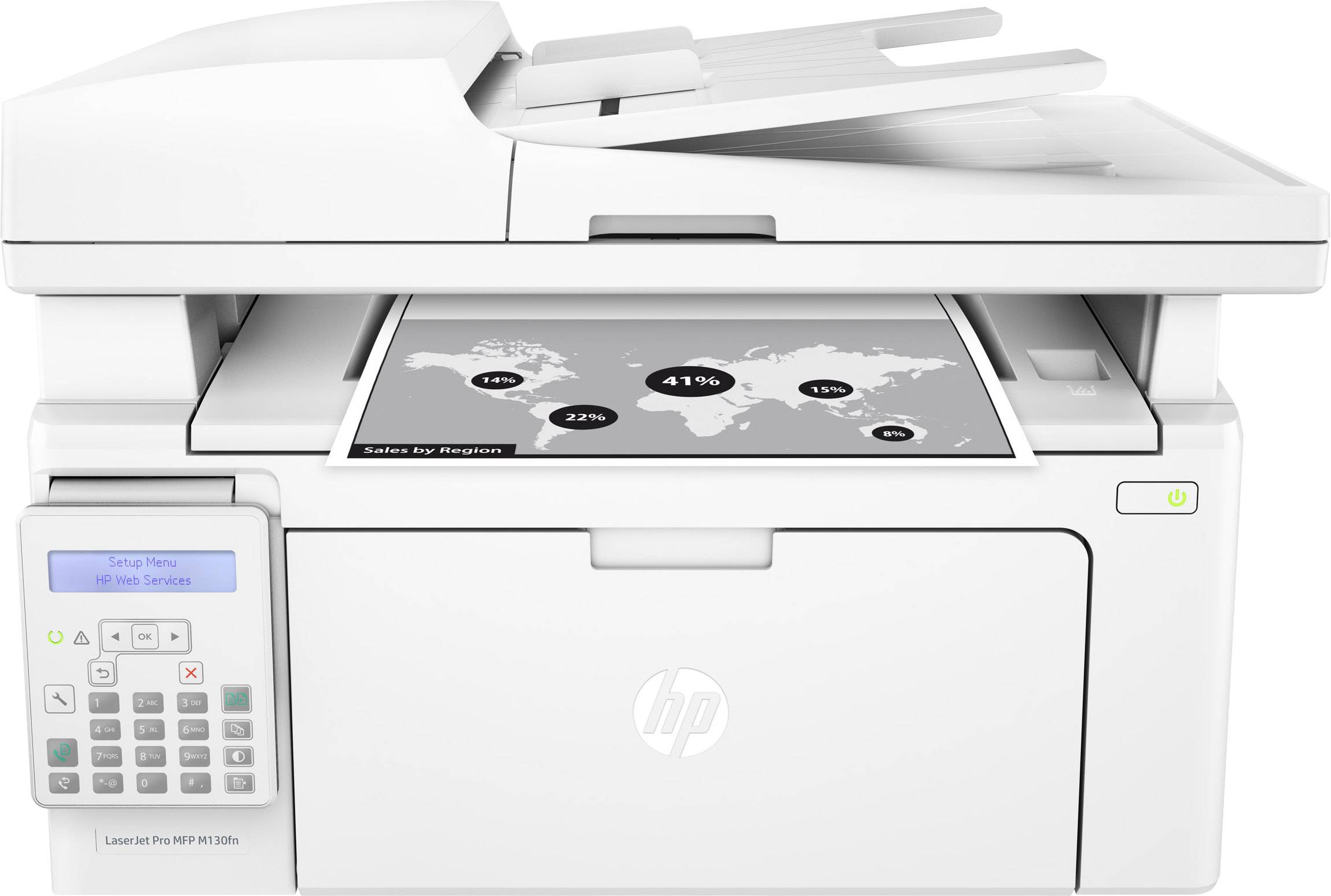 Hp Laserjet Pro M130fn Monocromatica Laser A4 Usb Lan Rj-45 Scanner Adf-1