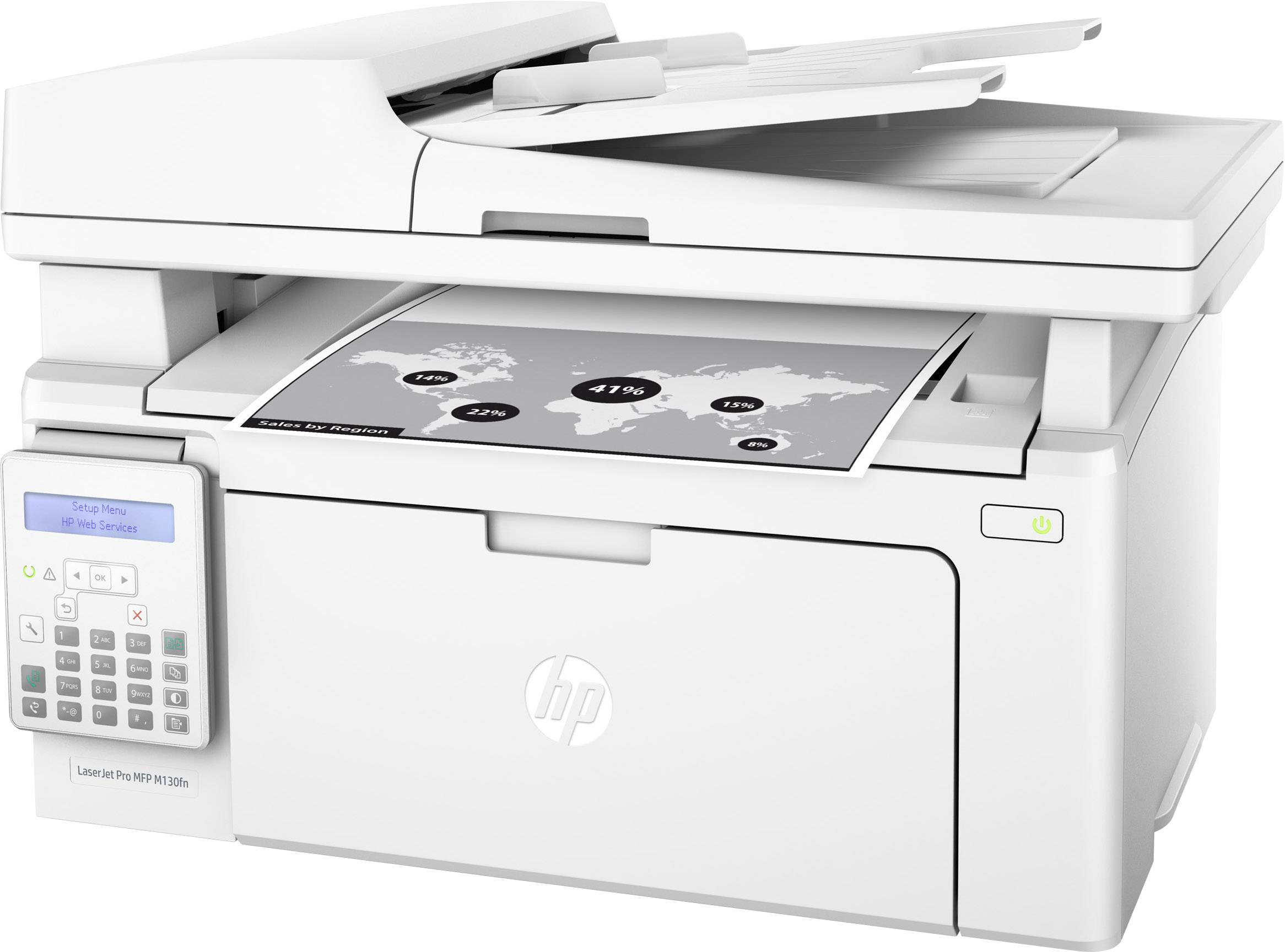 Hp Laserjet Pro M130fn Monocromatica Laser A4 Usb Lan Rj-45 Scanner Adf-6