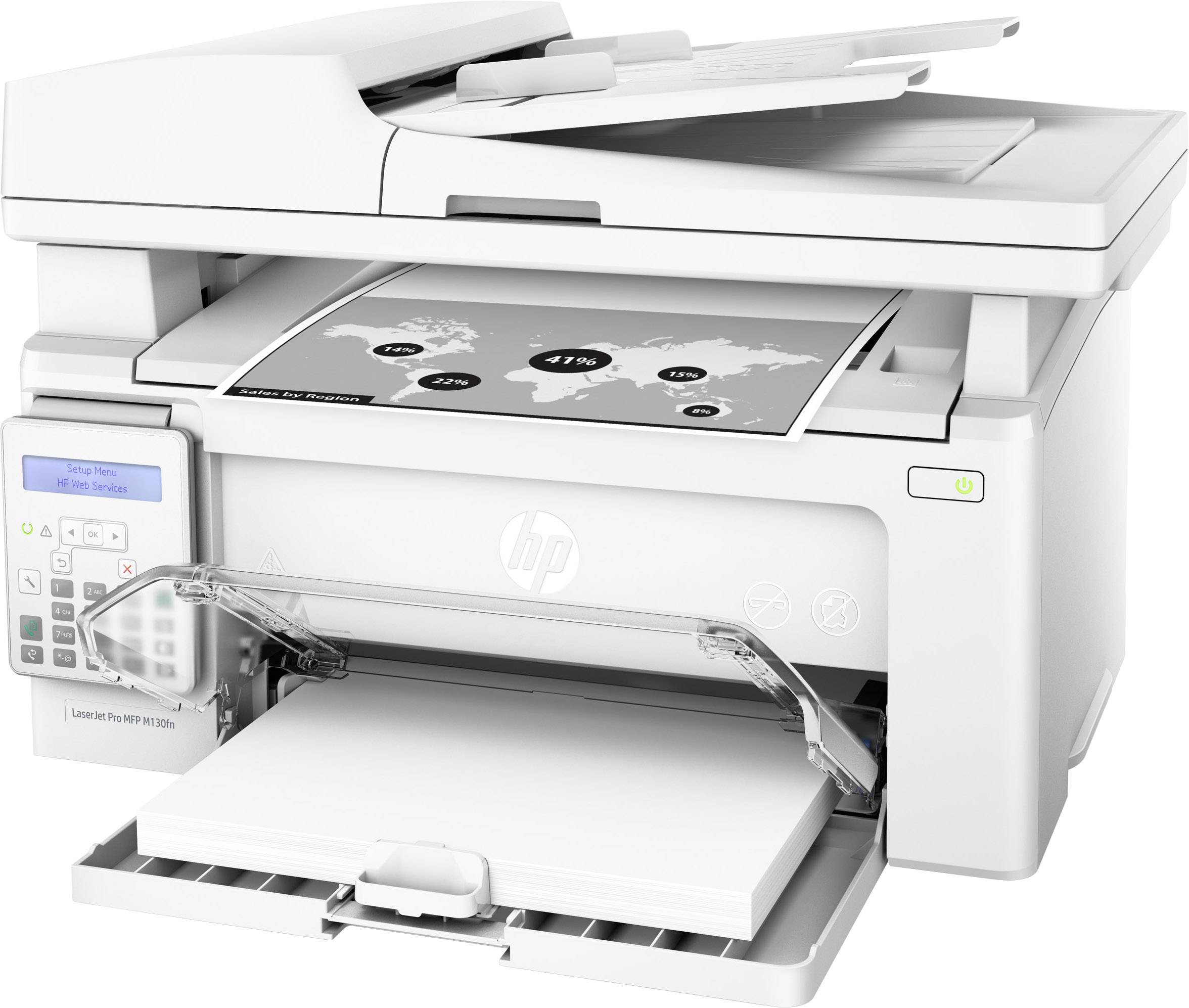 Hp Laserjet Pro M130fn Monocromatica Laser A4 Usb Lan Rj-45 Scanner Adf-7