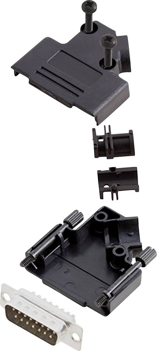 encitech D45PK-P-15-DBP-K 6355-0034-02 KIT connettori maschio SUB-D 45 ° Numero Poli (num): 15 Punte a saldare 1 KIT