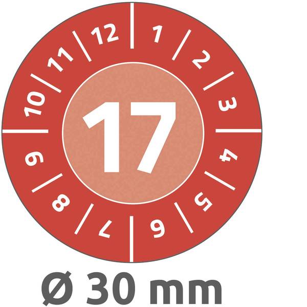 Targhette d`ispezione - Targhetta ispezione Avery-Zweckform 6938 17 2017 Rosso (Ø) 30 mm 80 pz. - Targhette d`ispezione - Targhetta ispezione Avery-Zweckform 6938 17 2017 Rosso (Ø) 30 mm 80 pz. -