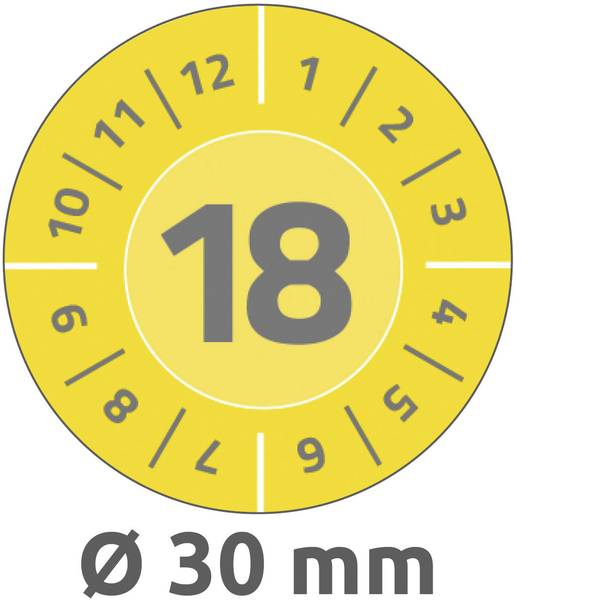 Targhette d`ispezione - Targhetta ispezione Avery-Zweckform 6940 18 2018 Giallo (Ø) 30 mm 80 pz. - Targhette d`ispezione - Targhetta ispezione Avery-Zweckform 6940 18 2018 Giallo (Ø) 30 mm 80 pz. -