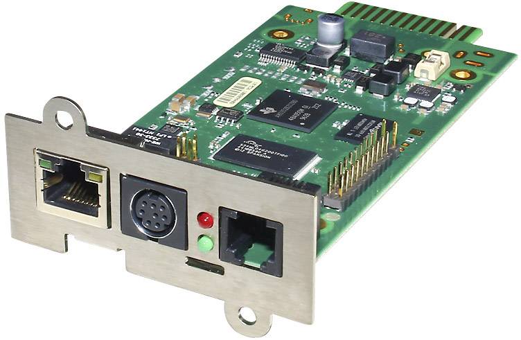 Una scheda elettronica verde con più chip, connettori e porte, utilizzata per applicazioni di rete.