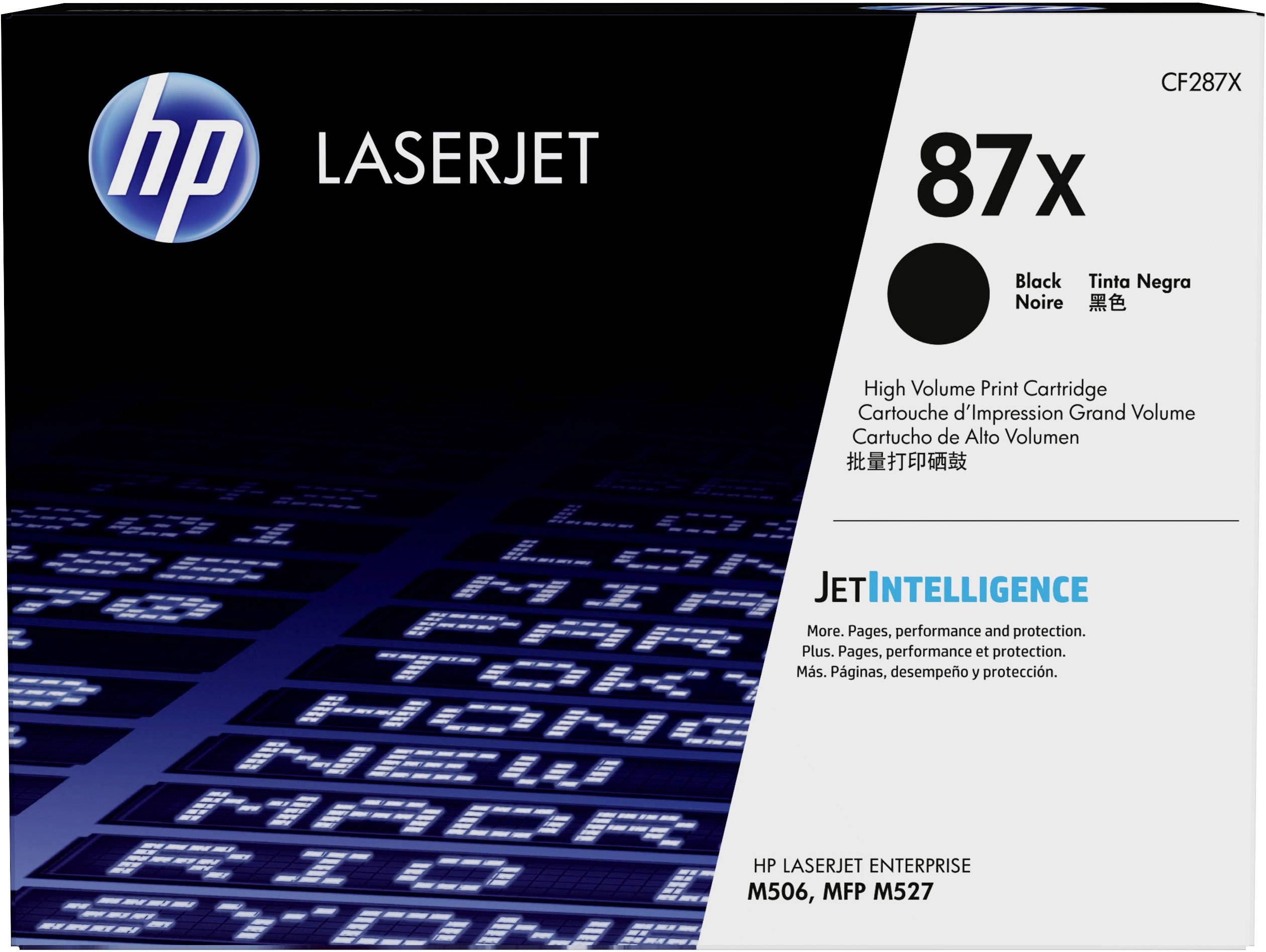Cartuccia toner HP LaserJet 87X con tecnologia 'JetIntelligence', compatibile con le stampanti M506 e MFP M527.