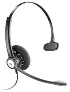 Plantronics Entera QD monaural Cuffie On Ear via cavo Mono Nero Eliminazione del rumore, Riduzione del rumore del microf-0