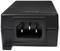 Un alimentatore nero LogiLink, vista frontale con connettore visibile.