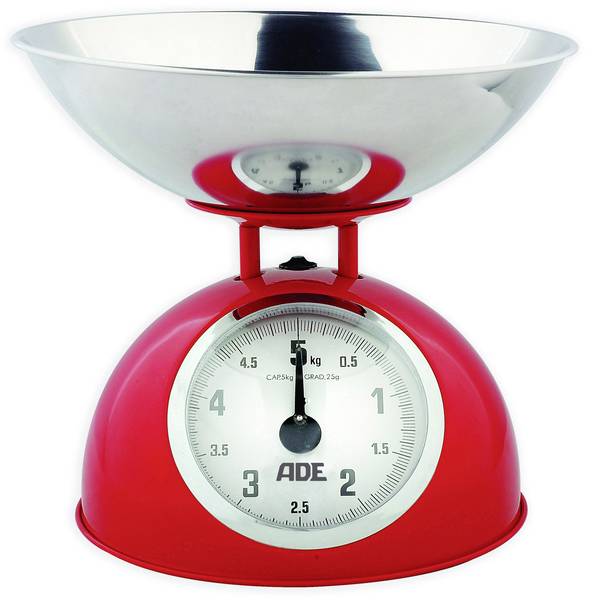 Bilance da cucina - ADE KM 861 Luisa Bilancia da cucina analogica Portata max.=5 kg Rosso - Bilance da cucina - ADE KM 861 Luisa Bilancia da cucina analogica Portata max.=5 kg Rosso -