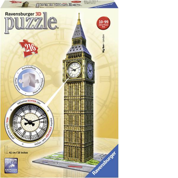 Puzzle - Ravensburger Big Ben con orologio - Puzzle - Ravensburger Big Ben con orologio -
