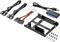 Kit di accessori per PC con cavi SATA, cavi USB, adattatori, vano per unità e viti per l'installazione del disco rigido.