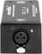 Dispositivo nero con ingresso XLR e porta USB. Marcatura 'eurolite USB-DMX512 PRO MK2'. Collega il controllo luci al computer.