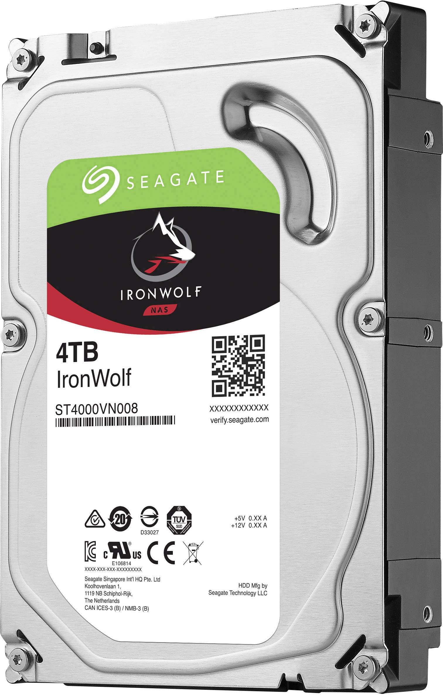 Seagate IronWolf™ 4 TB Hard Disk interno 3,5" SATA III ST4000VN008 Bulk-1