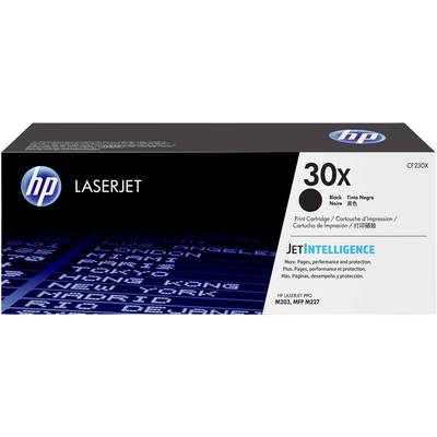 Confezione di cartuccia del toner con scritte 'HP LaserJet' e '30X Nero'. Contiene informazioni sulla compatibilità e sulle prestazioni di stampa.