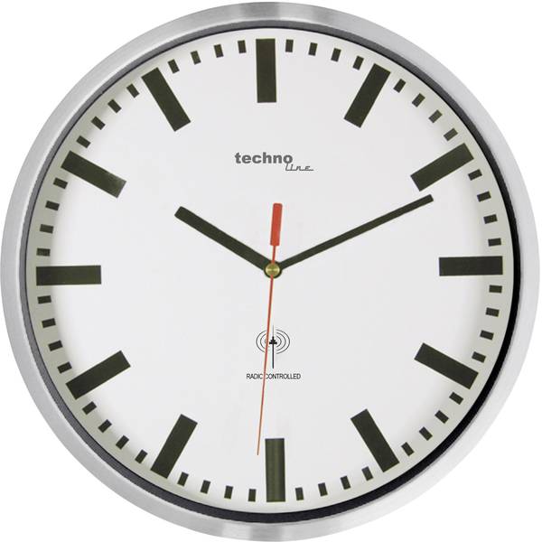 Orologi da parete - Techno Line WT8990 Radiocontrollato Orologio da parete 30 cm x 5 cm Argento (finitura in metallo) - Orologi da parete - Techno Line WT8990 Radiocontrollato Orologio da parete 30 cm x 5 cm Argento (finitura in metallo) -