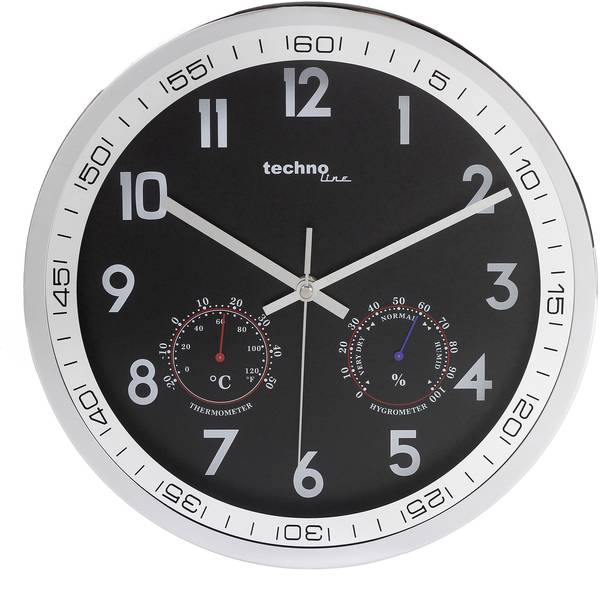 Orologi da parete - Techno Line WT 7981 Quarzo Orologio da parete 300 mm x 5 cm Cromato - Orologi da parete - Techno Line WT 7981 Quarzo Orologio da parete 300 mm x 5 cm Cromato -
