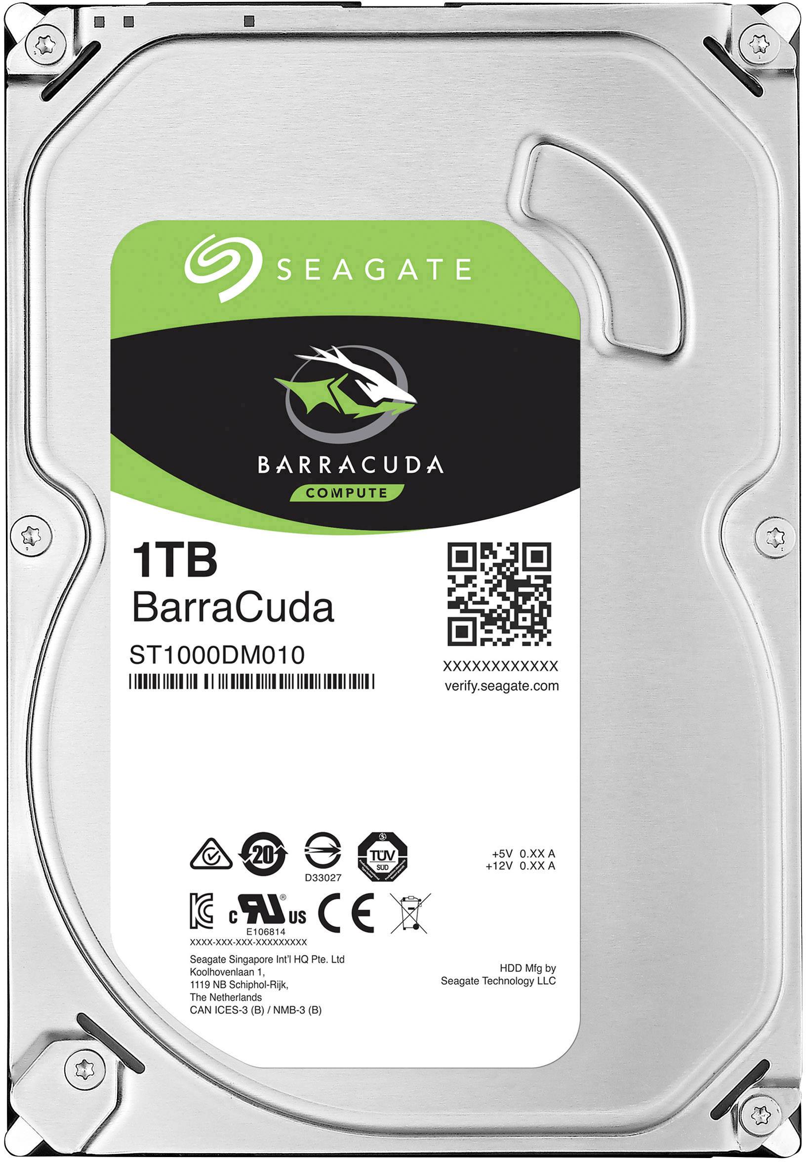 Seagate BarraCuda® 1 TB Hard Disk interno 3,5" SATA III ST1000DM010 Bulk