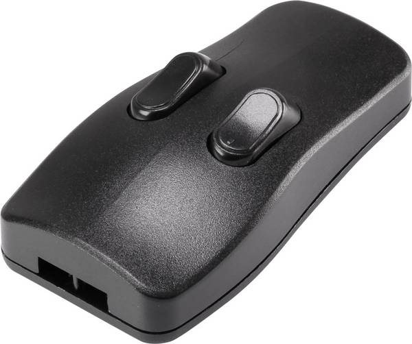 <br>  TRU COMPONENTS<br>  Interruttore a filo passante<br>  <br>  Nero<br>  2 x Off / On<br>  2 A<br>  <br>  <br>  1 pz.<br>