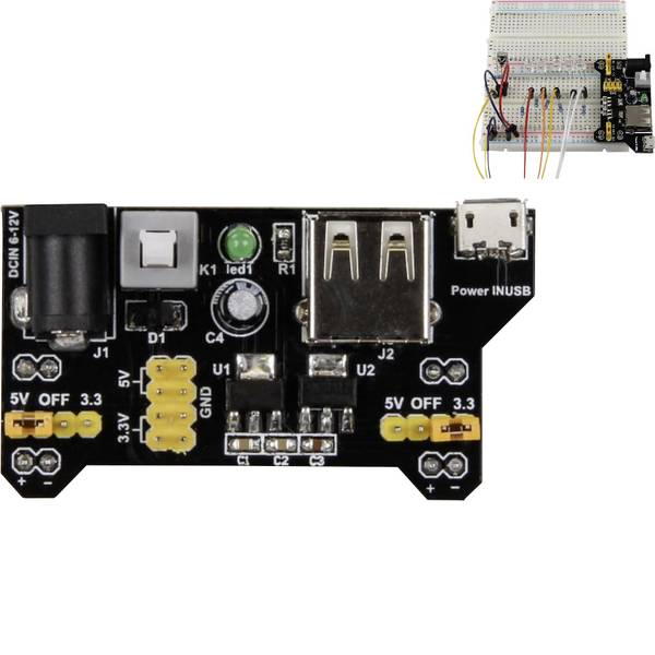Moduli e schede Breakout per schede di sviluppo - Scheda di espansione Raspberry Pi® B-POW - Moduli e schede Breakout per schede di sviluppo - Scheda di espansione Raspberry Pi® B-POW -