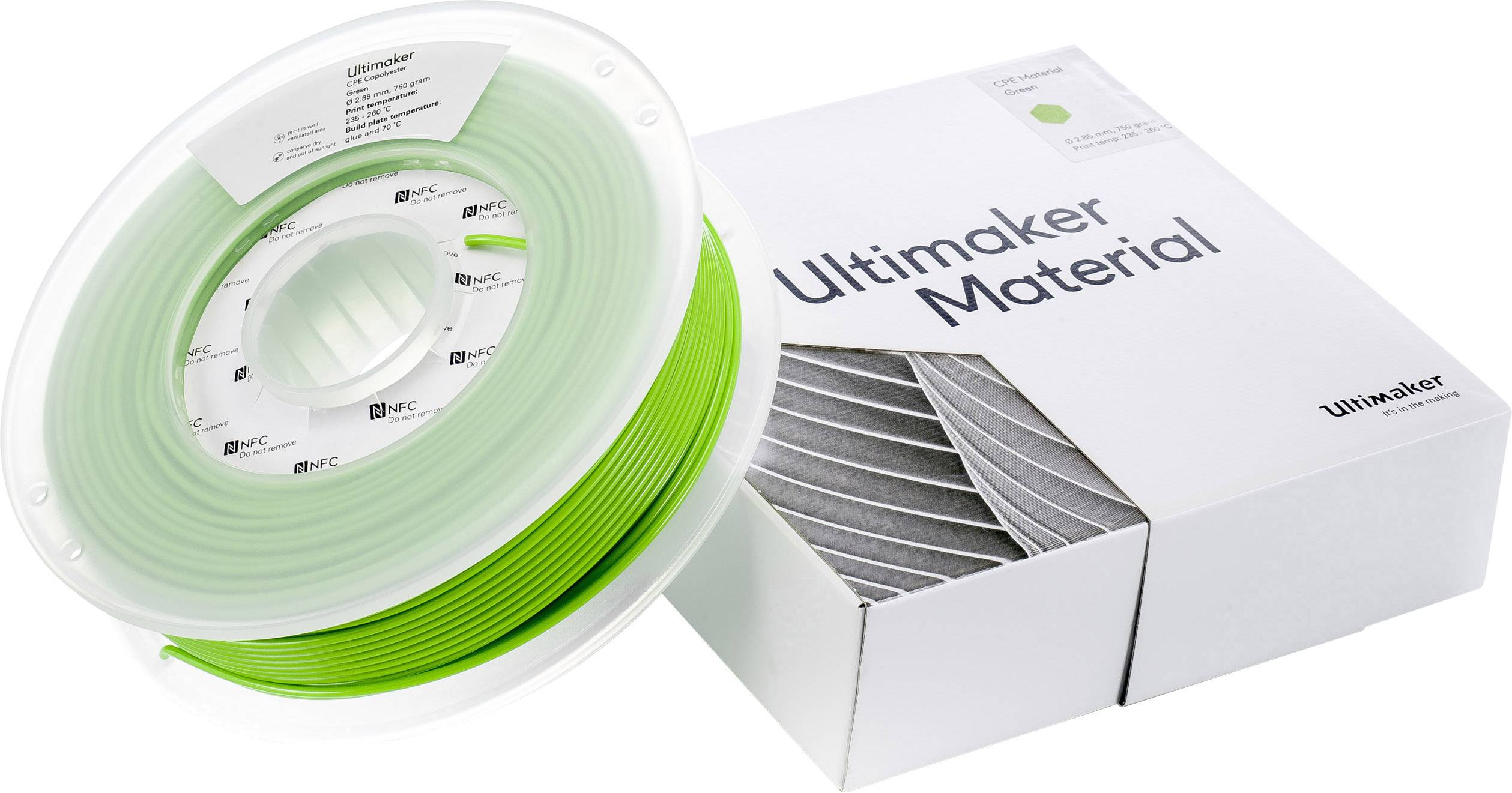 UltiMaker CPE - M0188 Green 750 - 201273 Filamento per stampante 3D CPE 2.85 mm 750 g Verde 1 pz.-5