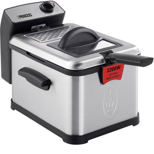 Friggitrici - Princess Superior Friggitrice a zone fredde 3200 W Con regolazione manuale della temperatura Acciaio, Nero - Friggitrici - Princess Superior Friggitrice a zone fredde 3200 W Con regolazione manuale della temperatura Acciaio, Nero -