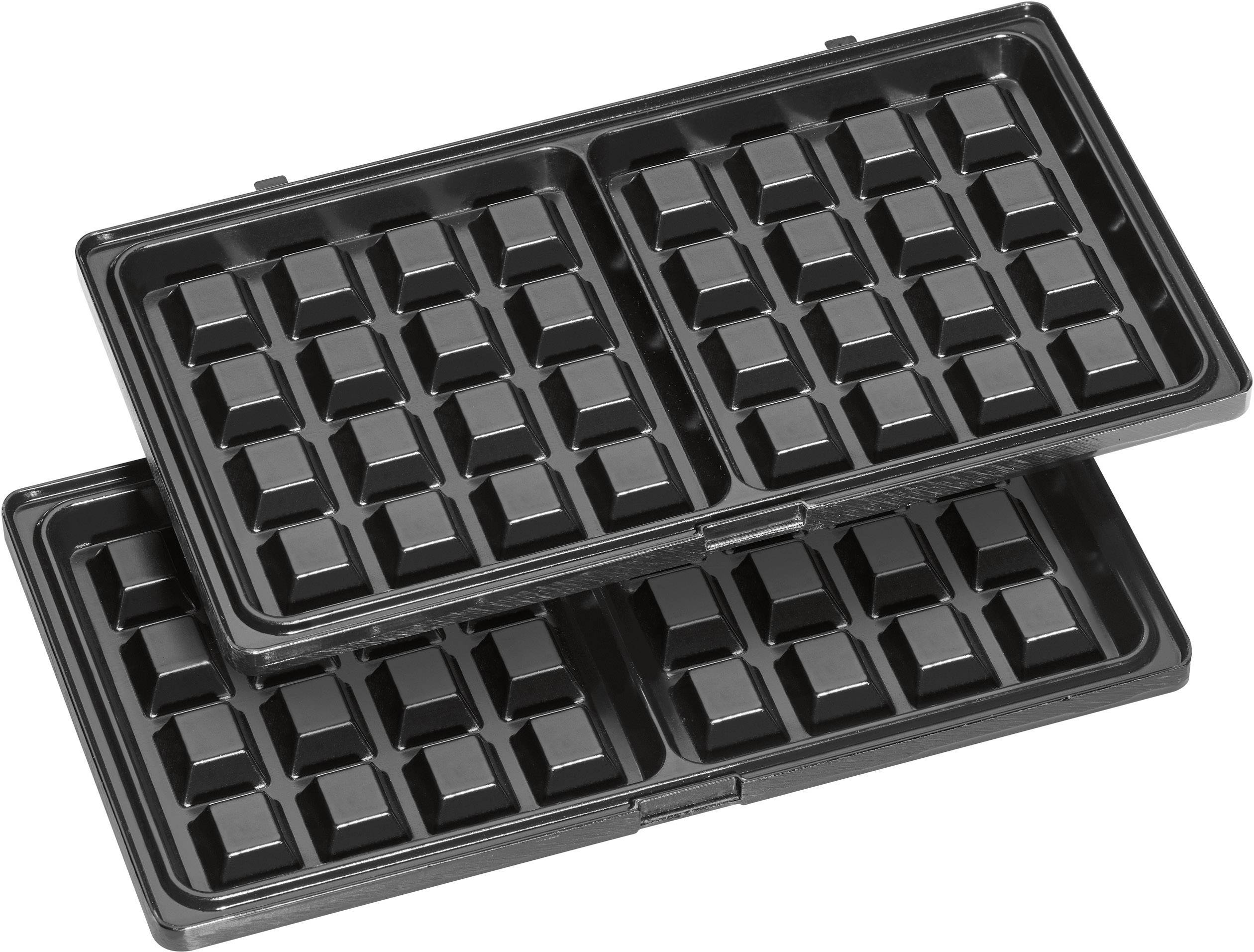 Macchina per waffle con motivi a nido d'ape rettangolari per la preparazione di waffle.
