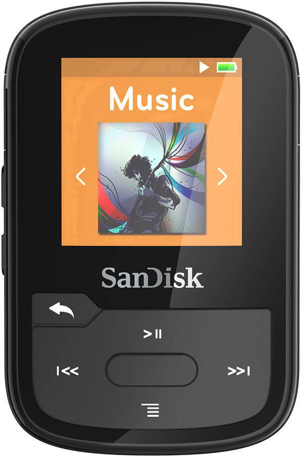 SanDisk MP3Player 16 GB Nero Clip di fissaggio, Bluetooth®, Impermeabile Conrad.it
