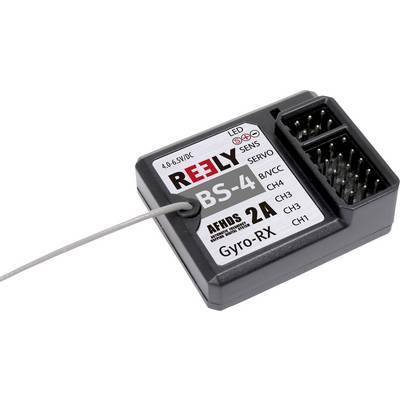 Ricevitore giroscopico Reely BS-4 con antenna e multipli slot per modelli RC.