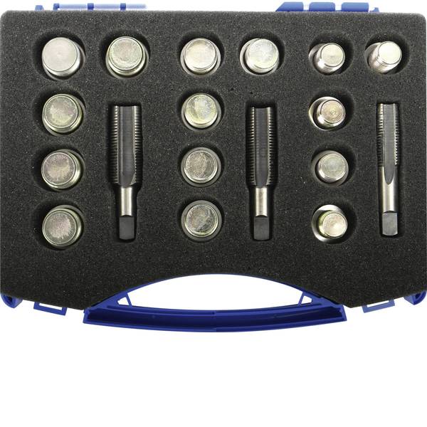 Strumenti speciali per auto - Utensile di riparazione per le filettature di scarico dellolio, 33 pezzi, in valigetta Kunzer 78850 - Strumenti speciali per auto - Utensile di riparazione per le filettature di scarico dellolio, 33 pezzi, in valigetta Kunzer 78850 -