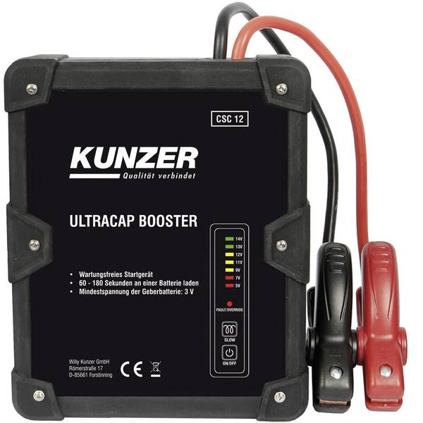 Jump Starter - Sistema di accensione rapido Kunzer CSC 12 - Jump Starter - Sistema di accensione rapido Kunzer CSC 12 -