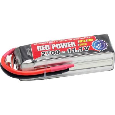 Red Power Batteria ricaricabile LiPo 11.1 V 2700 mAh Numero di celle: 3 25 C Softcase Terminali liberi