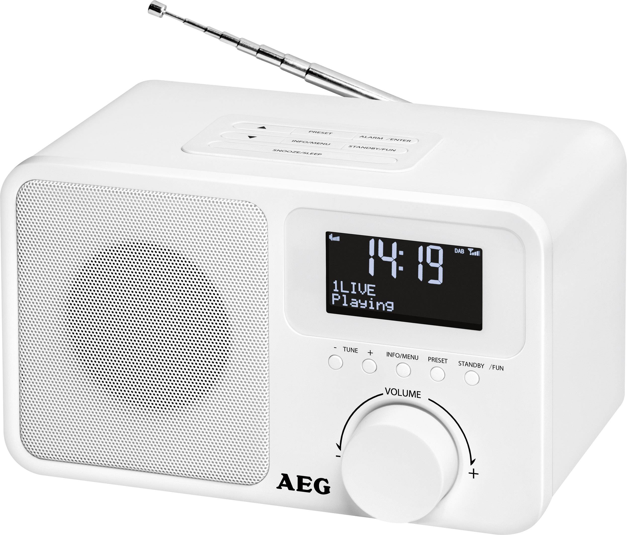 AEG DAB+ 4154 Radio da tavolo DAB+, FM AUX Bianco Conrad.it
