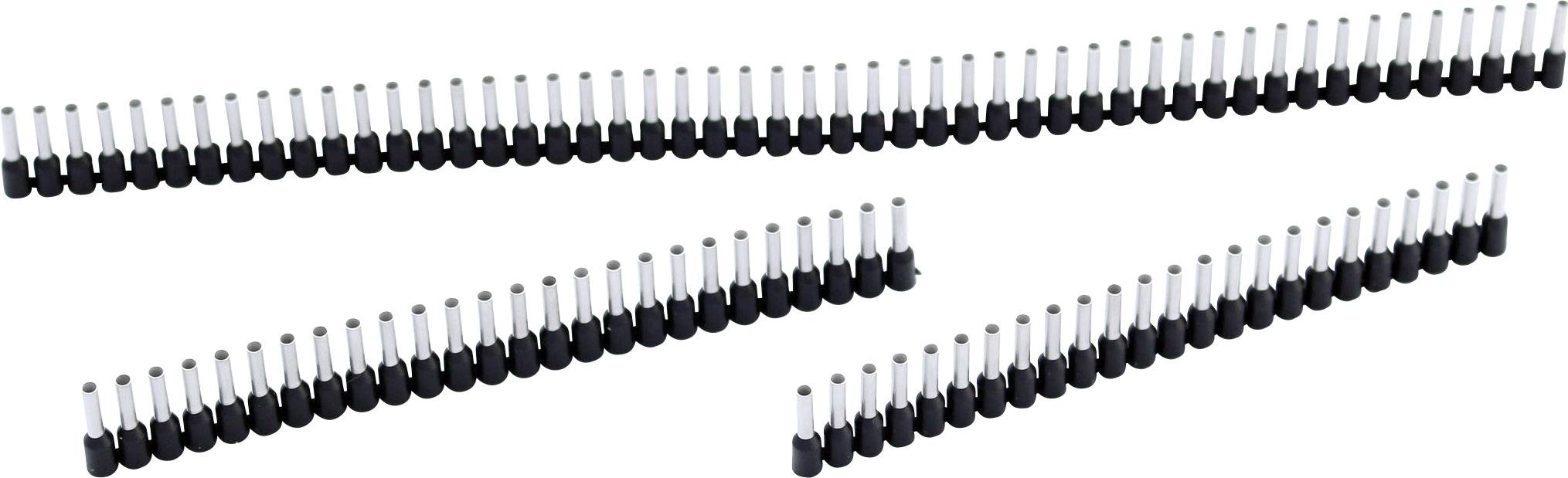 Diversi pin header a una riga con custodie in plastica nera e pin metallici argentati, rappresentati da angolazioni differenti.