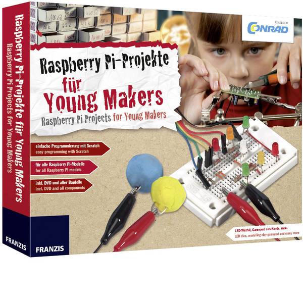 Kit esperimenti e pacchetti di apprendimento - Conrad Components 10222 Conrad Raspberry Pi für Young Makers Kit per i Makers da 14 anni - Kit esperimenti e pacchetti di apprendimento - Conrad Components 10222 Conrad Raspberry Pi für Young Makers Kit per i Makers da 14 anni -