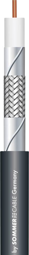 Sommer Cable 601-0991P Cavo coassiale Diam. est.: 10.3 mm HD 1.6/7.3 75 Ω 100 dB Nero Merce a metro
