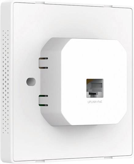 Una presa Ethernet bianca in un pannello a muro con supporto PoE, idonea per installazioni di rete in ambienti interni.