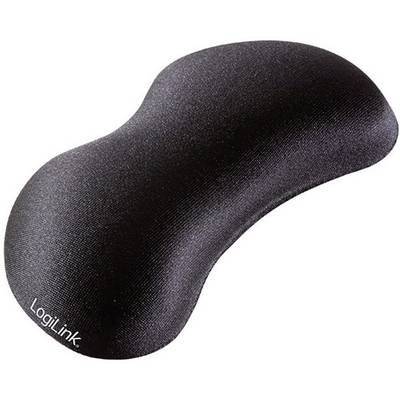 Poggiapolso ergonomico nero di LogiLink per supporto del mouse, sagomato per comfort e sostegno del polso.