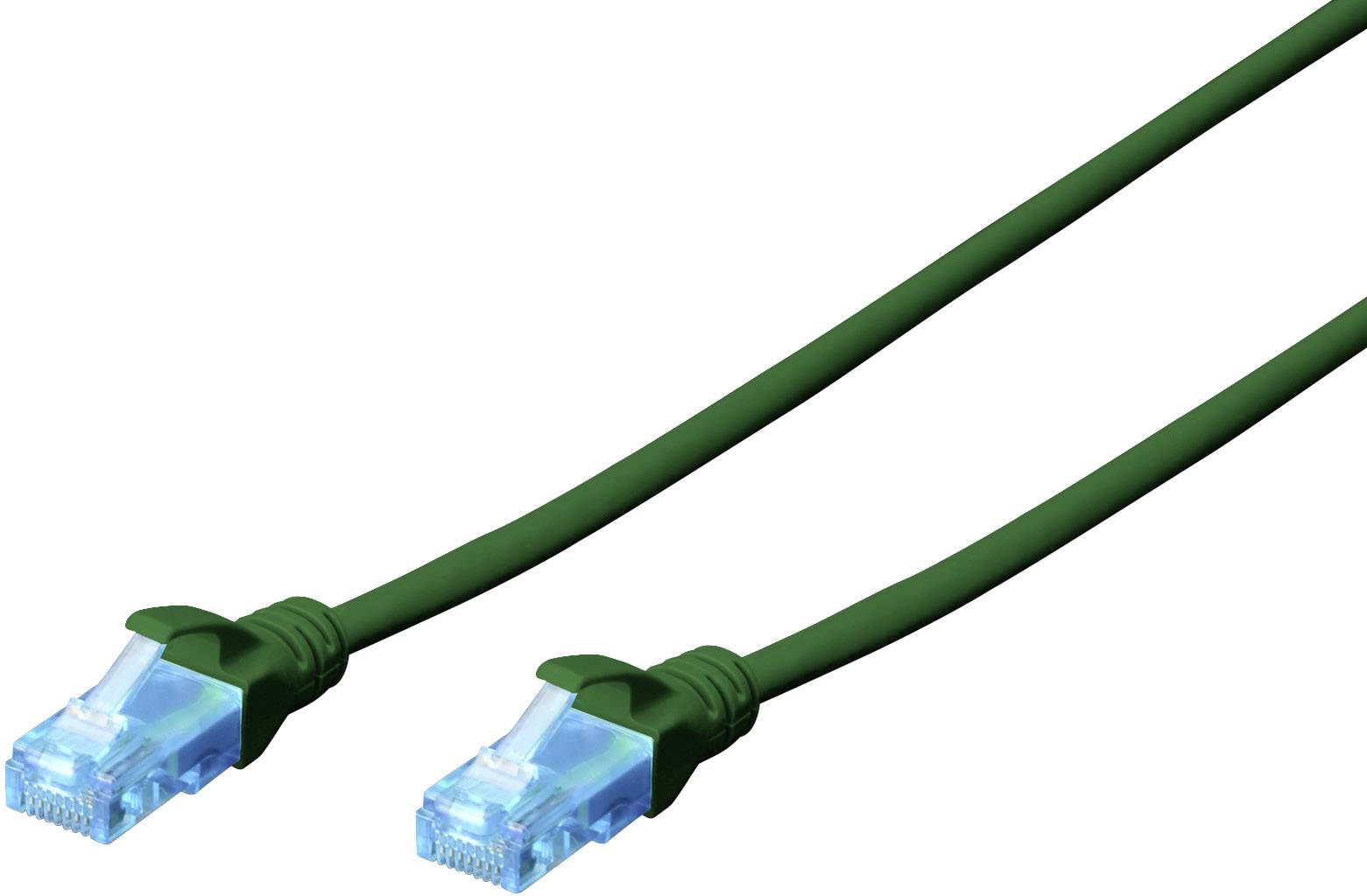 Digitus DK-1512-050/G RJ45 Cavo di rete, cavo patch CAT 5e U/UTP 5.00 m Verde coppie intrecciate 1 pz.-0