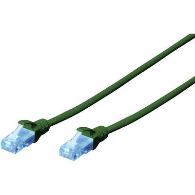 Digitus DK-1512-050/G RJ45 Cavo di rete, cavo patch CAT 5e U/UTP 5.00 m Verde coppie intrecciate 1 pz.-0