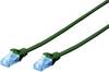 Digitus DK-1512-010/G RJ45 Cavo di rete, cavo patch CAT 5e U/UTP 1.00 m Verde coppie intrecciate 1 pz.