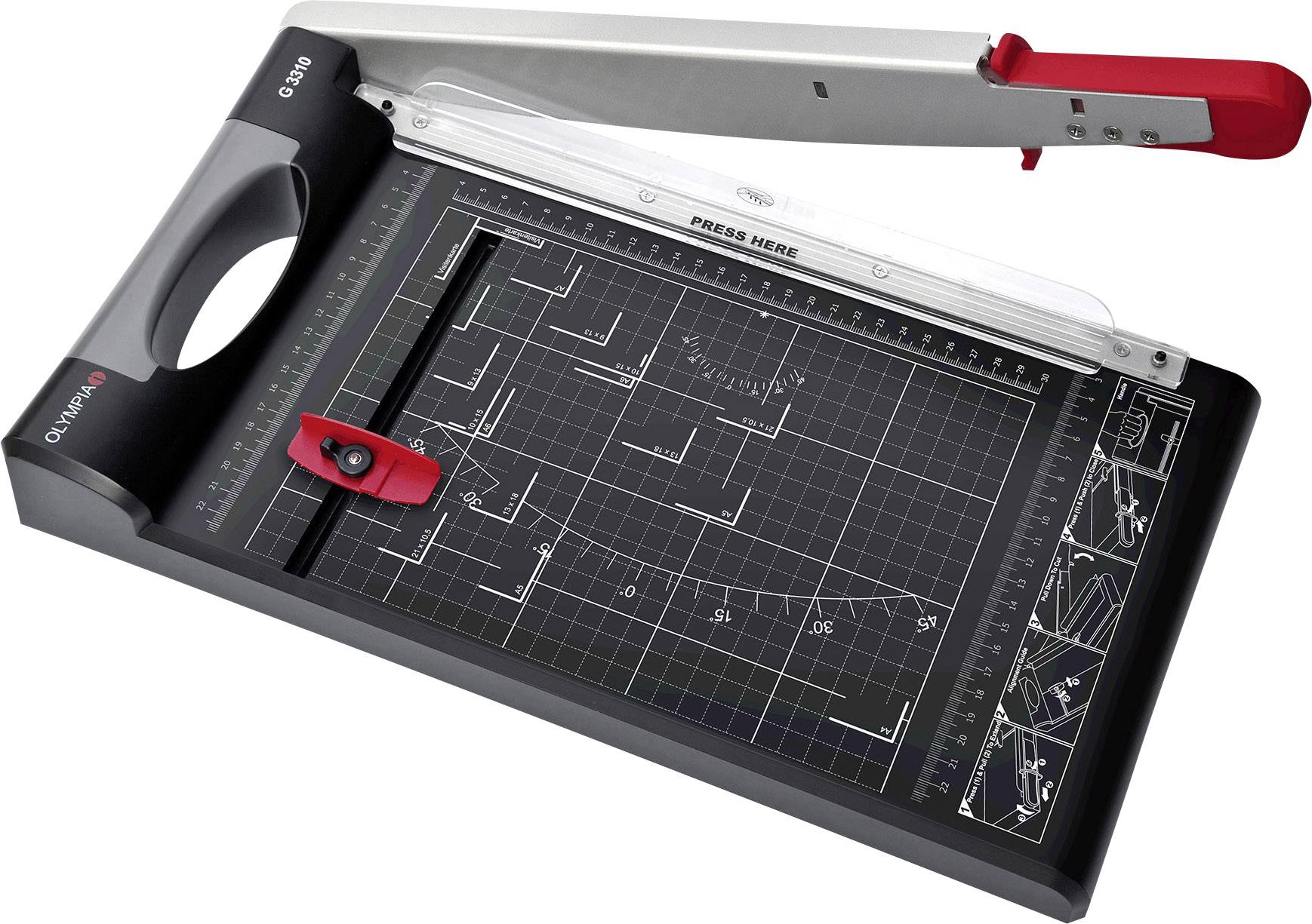 Taglierina a leva olympia g 3310 a4 numero max di fogli 80g/mq per taglio 10