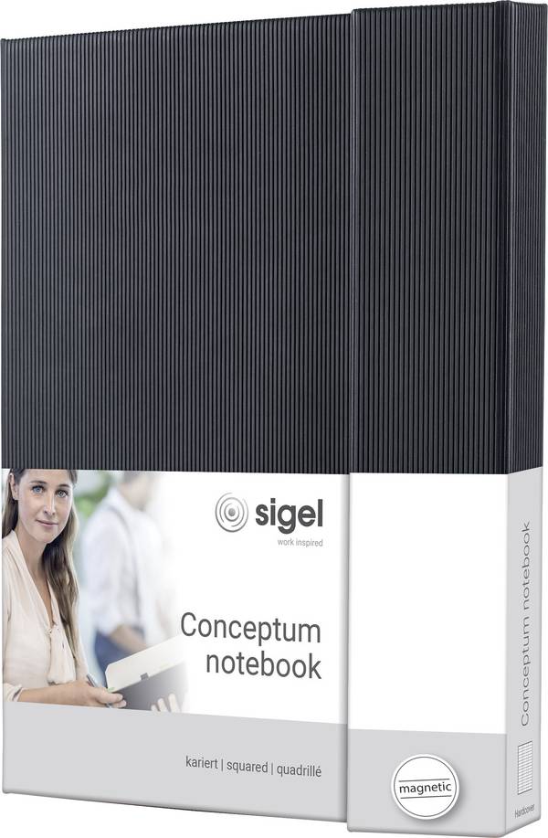 <br>  Sigel<br>  CONCEPTUM®<br>  CO161<br>  Taccuino<br>  quadretti<br>  Nero<br>  97<br>  DIN A5<br>