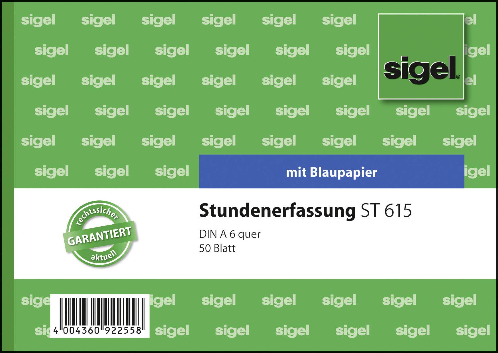 Sigel Modulo registrazione oraria ST615 DIN A6 diagonale-0
