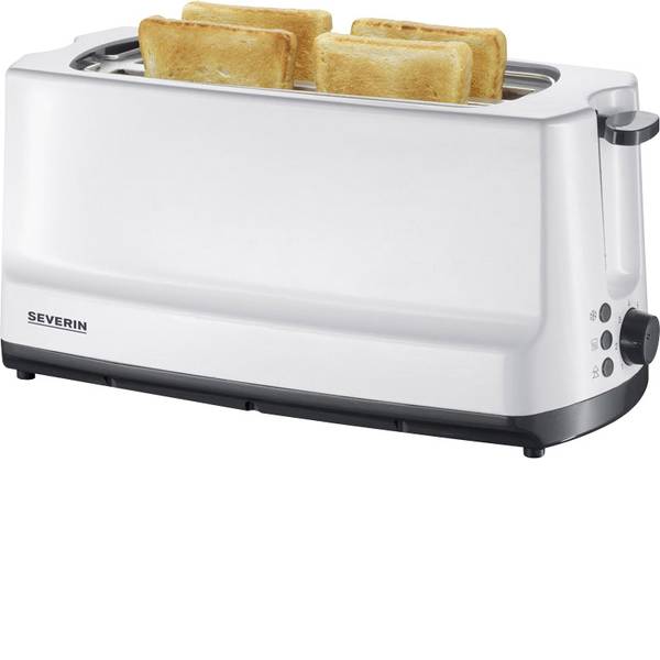 Tostapane - Severin AT 2234 Tostapane lungo doppio Con griglia scaldabriosche Bianco, Grigio - Tostapane - Severin AT 2234 Tostapane lungo doppio Con griglia scaldabriosche Bianco, Grigio -