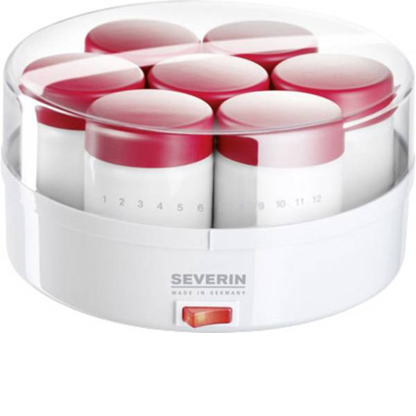 Jogurtiere - Yogurtiera Severin JG 3519 Bianco-Rosso - Jogurtiere - Yogurtiera Severin JG 3519 Bianco-Rosso -