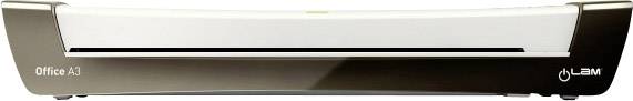 Un dispositivo per la plastificazione con la scritta 'Office A3'. Ha un design moderno ed è adatto per plastificare documenti in formato A3.