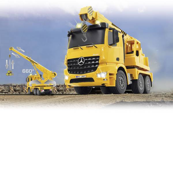 Trattori e mezzi da cantiere RC - Gru per carichi pesanti Mercedes Arocs Modellino per principianti Jamara 1:20 Veicolo - Trattori e mezzi da cantiere RC - Gru per carichi pesanti Mercedes Arocs Modellino per principianti Jamara 1:20 Veicolo -