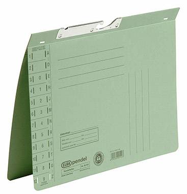 Elba Fascicolo con gancio 1554268 DIN A4 Verde Tipo di pinzatura: punto ufficio 320 g/m² 1 pz.-0