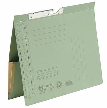 Elba Fascicolo con gancio 1554269 DIN A4 Verde Tipo di pinzatura: punto ufficio 320 g/m² 1 pz.-0