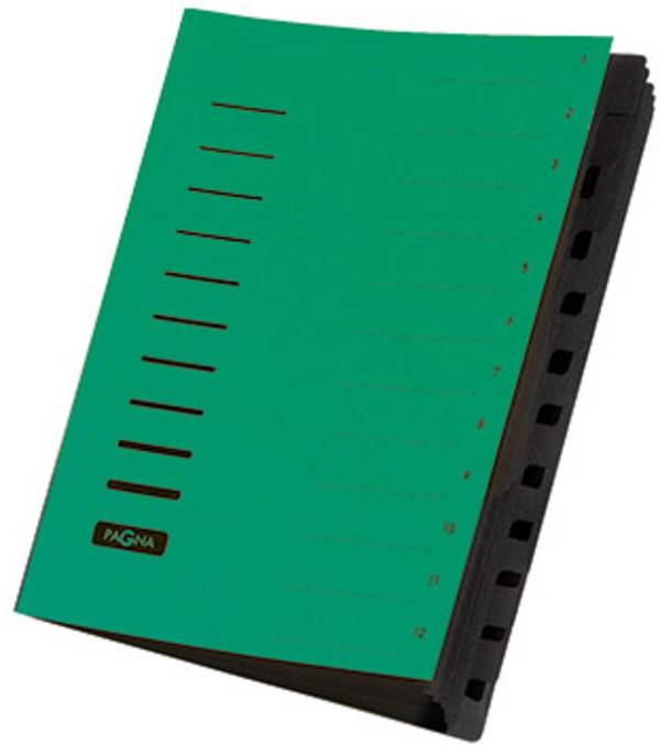 Pagna 40059-03 intercalare Verde (Pagna Office - klassificeringsmappe -)