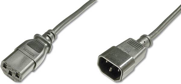 Cavo IEC, Alimentazione Digitus [1x Spina IEC C14 - 1x Presa IEC C13] 1.80 m Nero