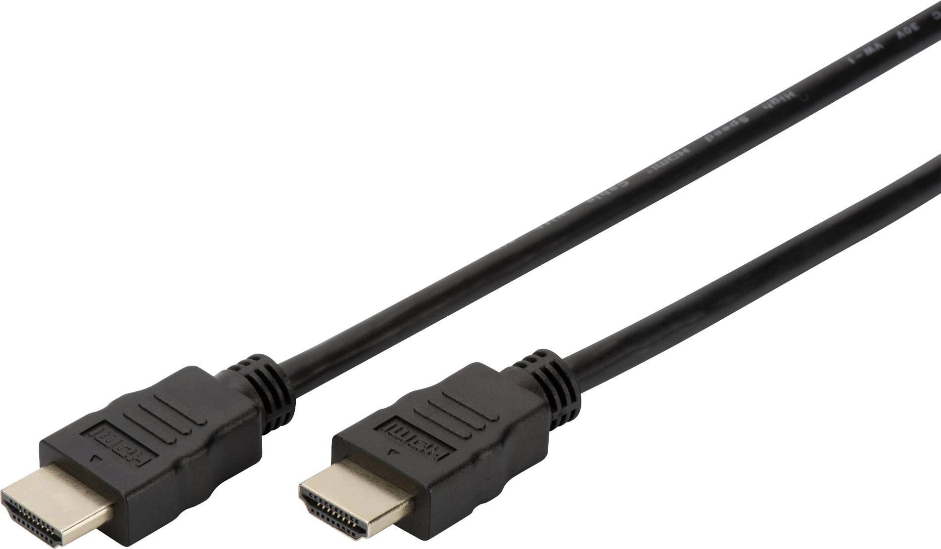 DIGITUS - HDMI mit Ethernetkabel - HDMI (M) bis HDMI (M) - 5 m - Dreifachisolierung - Schwarz-0